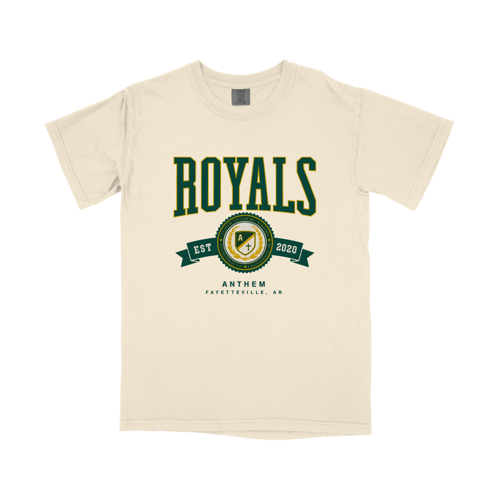 Royals college seal tee in Ivory