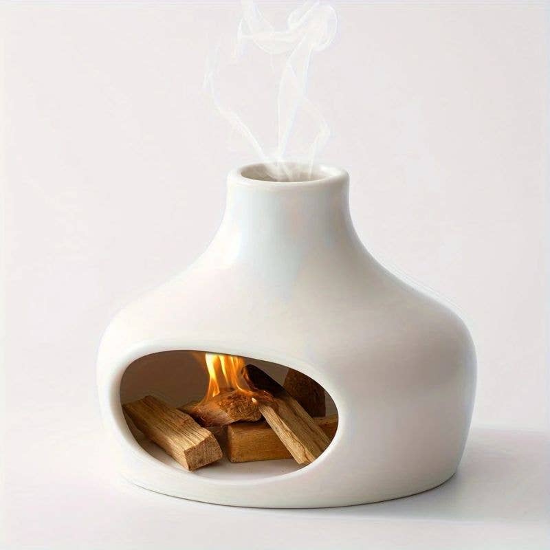 Palo Santo and Sage Chimney Burner | Heat-Resistant Ceramic