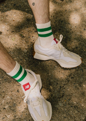 The Mono Stripe Quarter Crew Sock