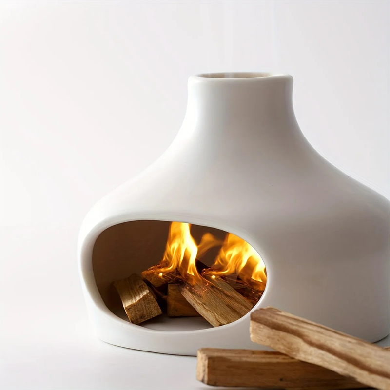 Palo Santo and Sage Chimney Burner | Heat-Resistant Ceramic