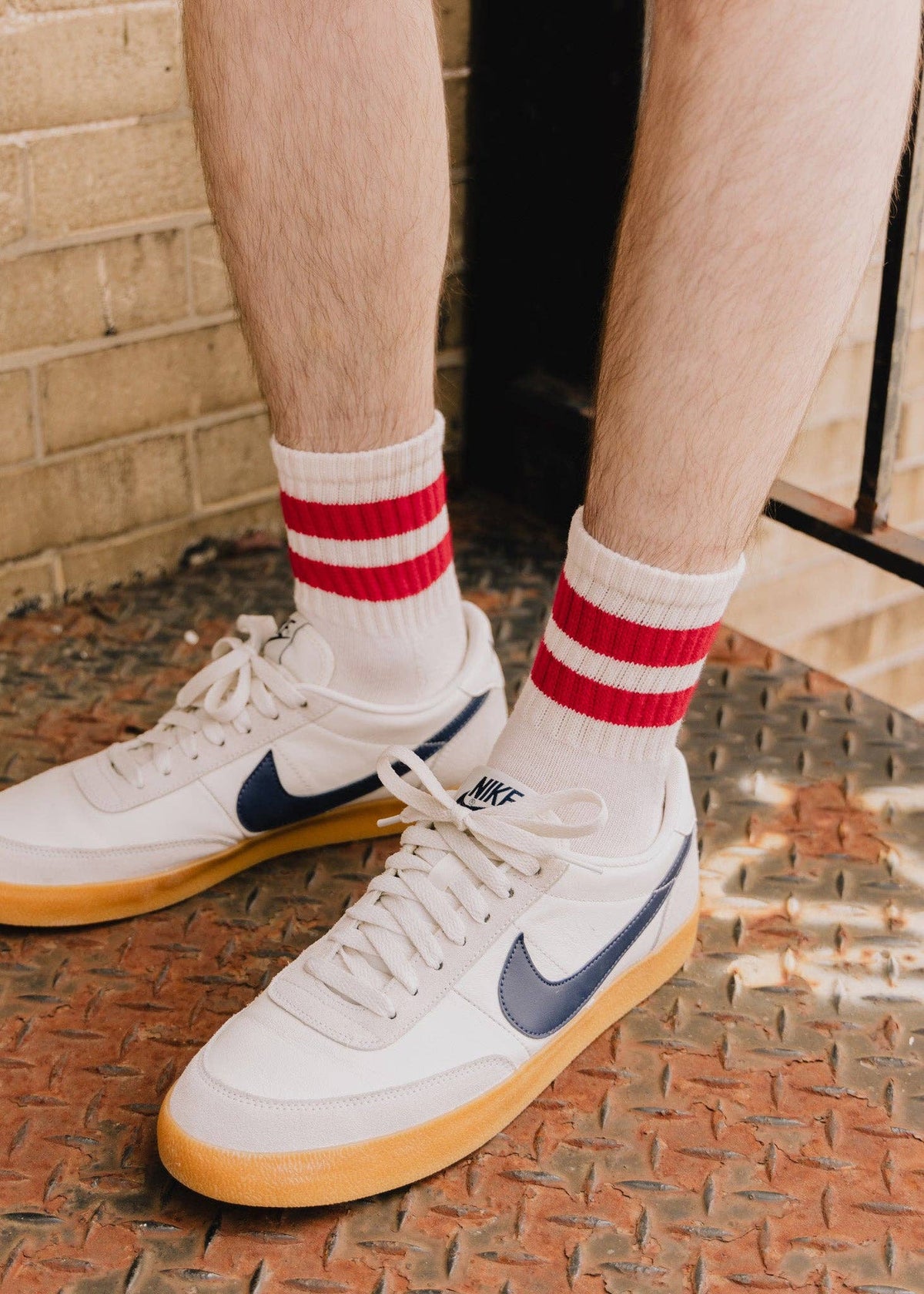 The Mono Stripe Quarter Crew Sock