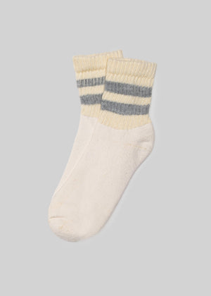 The Mono Stripe Quarter Crew Sock