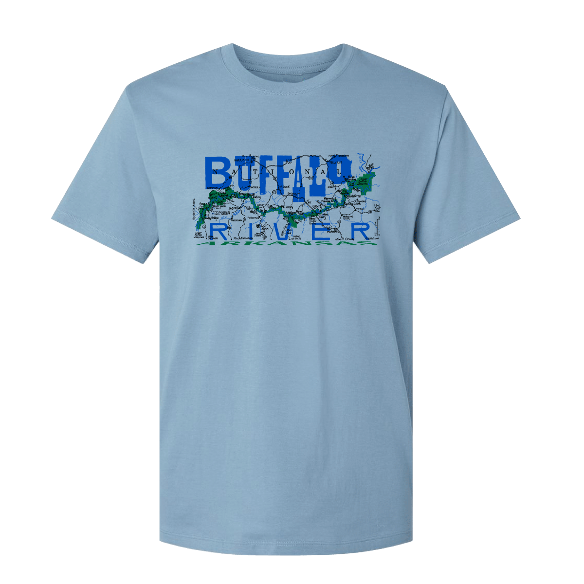 Buffalo River Map (Blue)