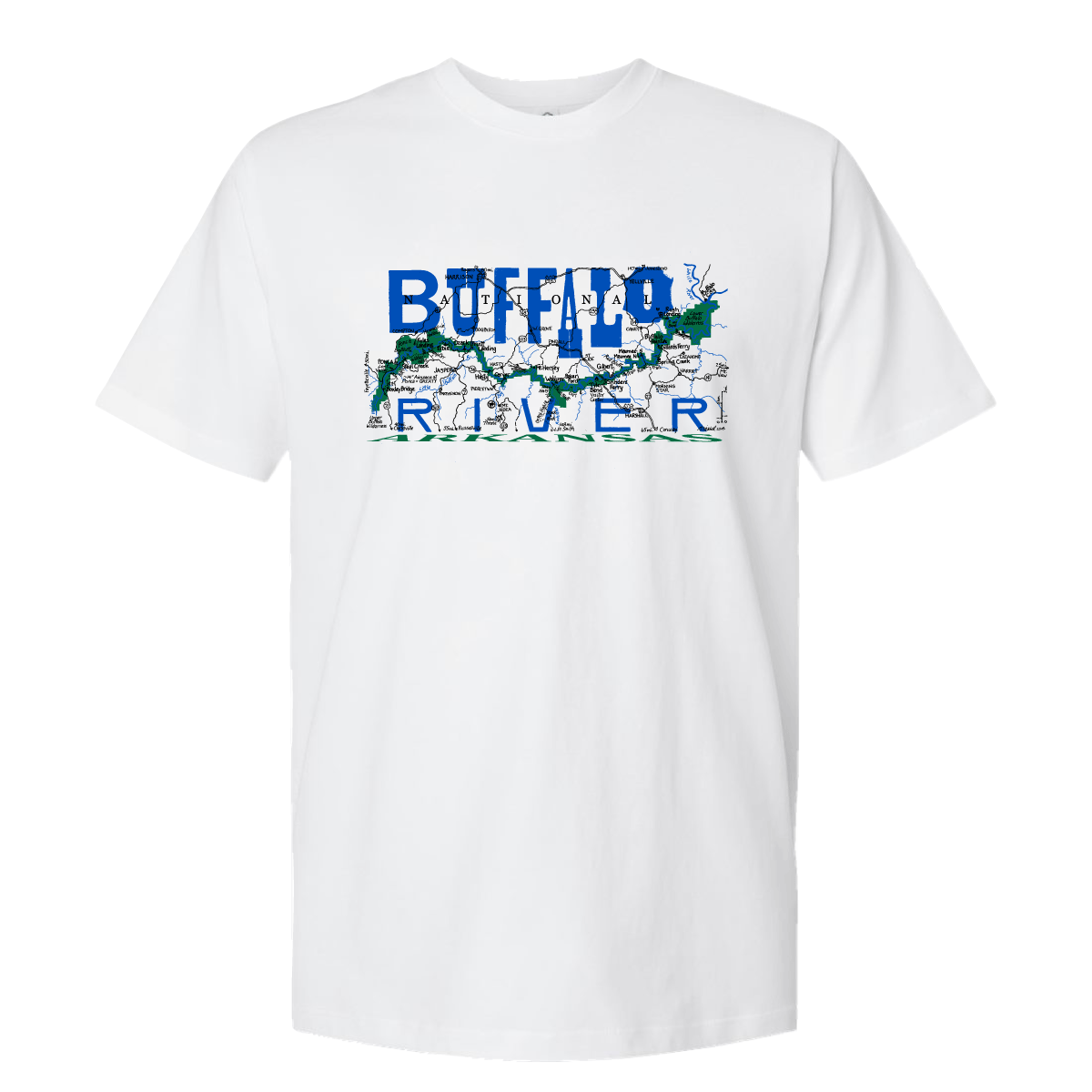 Buffalo River Map (White)