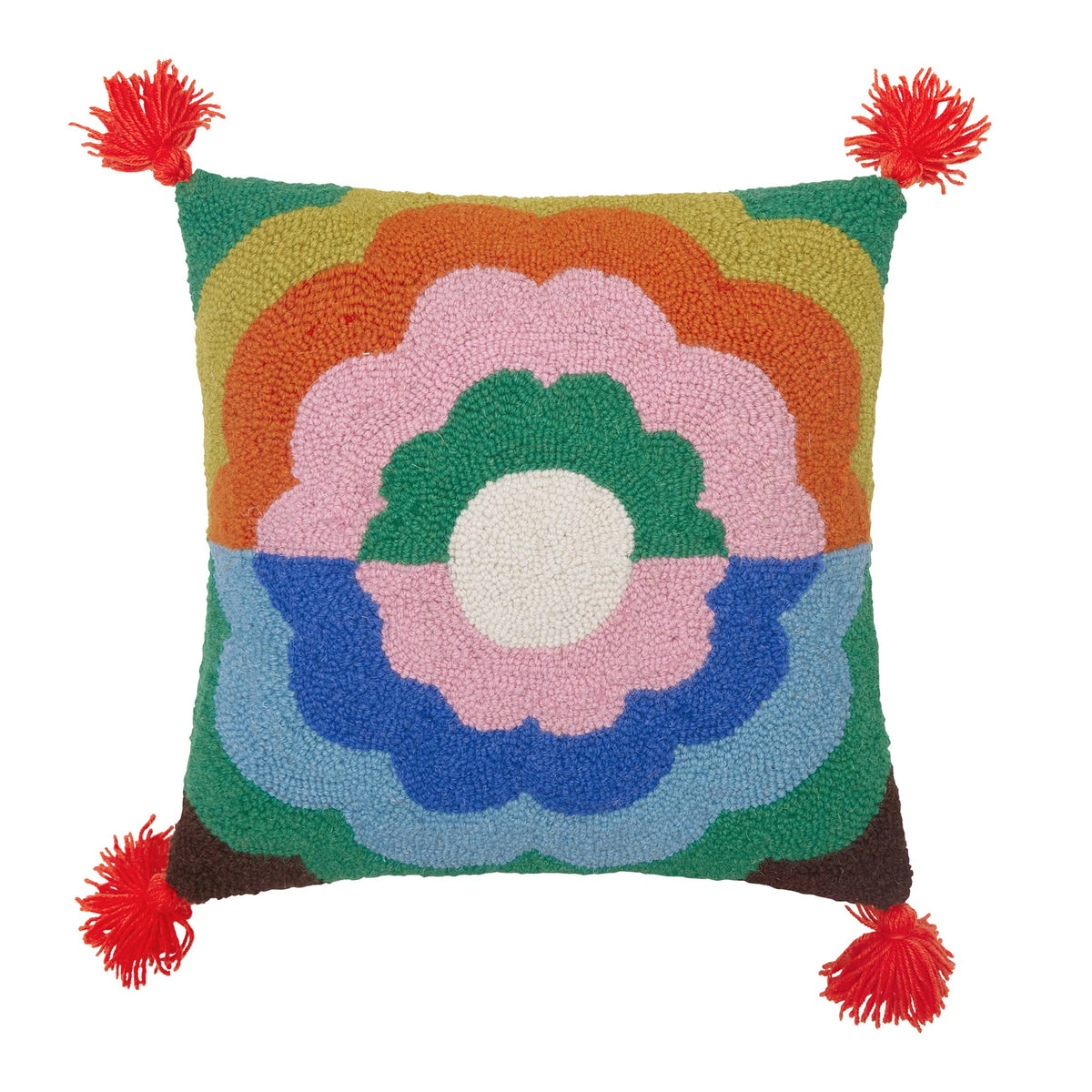 Flip Flop Floral W/Tassels Hook Pillow - Elizabeth Olwen